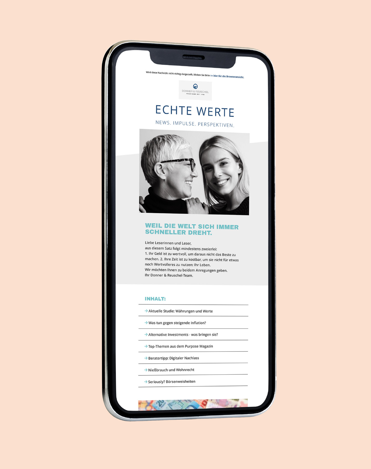 Donner & Reuschel: Mobile first! Content on the way